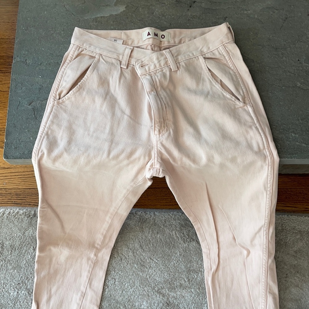 Amo pale pink cotton trousers